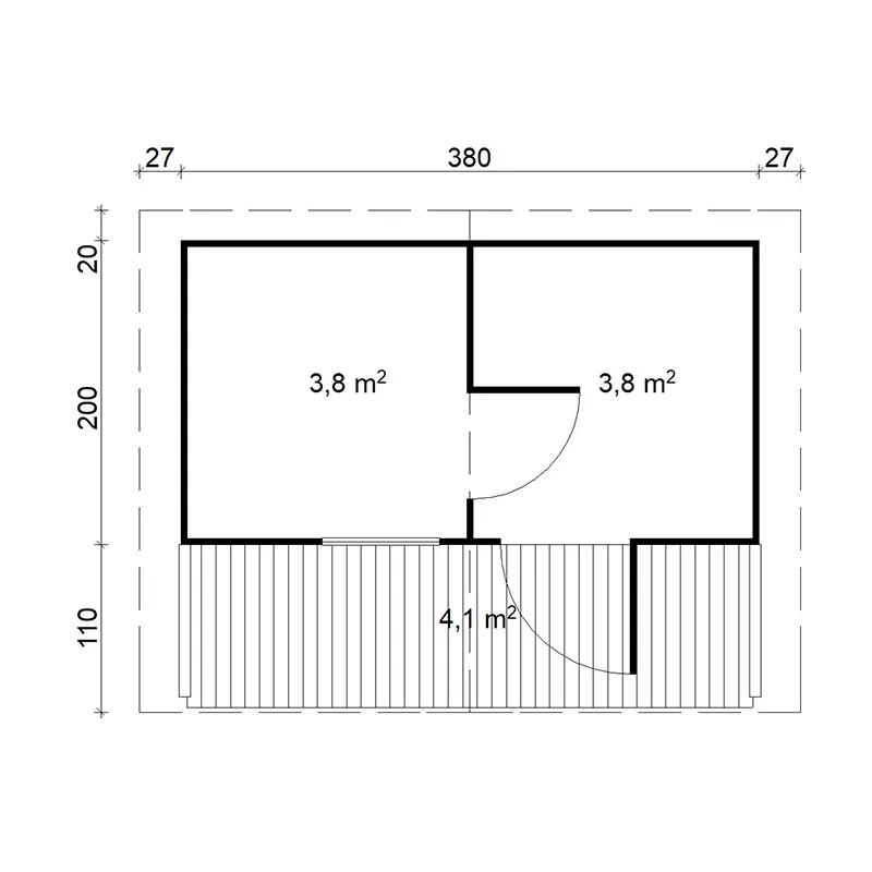 Bastustuga Hannu med relaxrum och terrass
