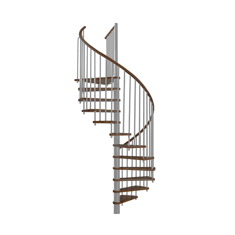 Minka Spiraltrappa Spiral Wood silver